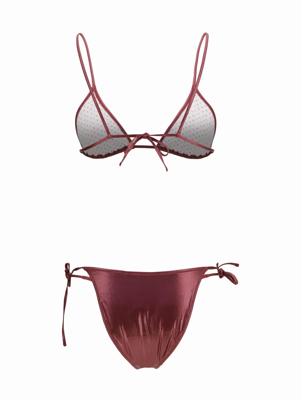 Metallic Triangle Swimsuit by Kristina Ti