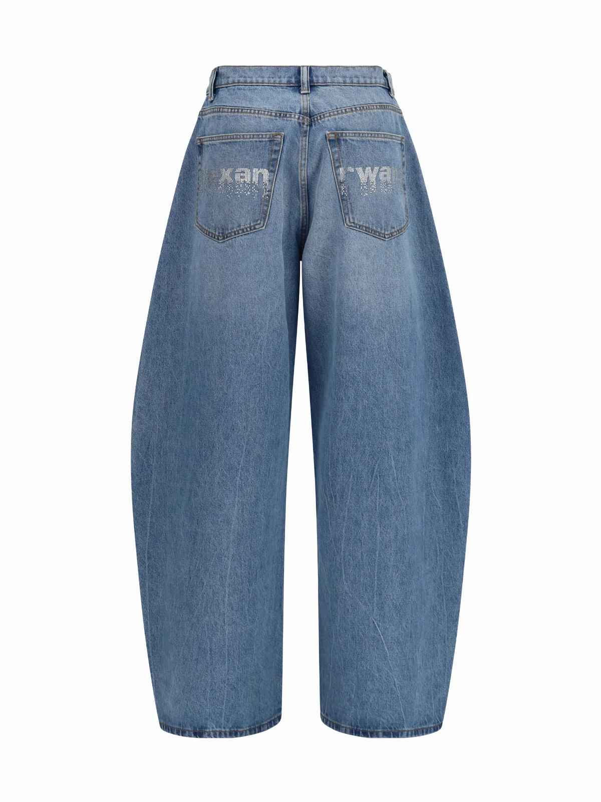 Crystal-Embellished Balloon Jeans by alexander wang