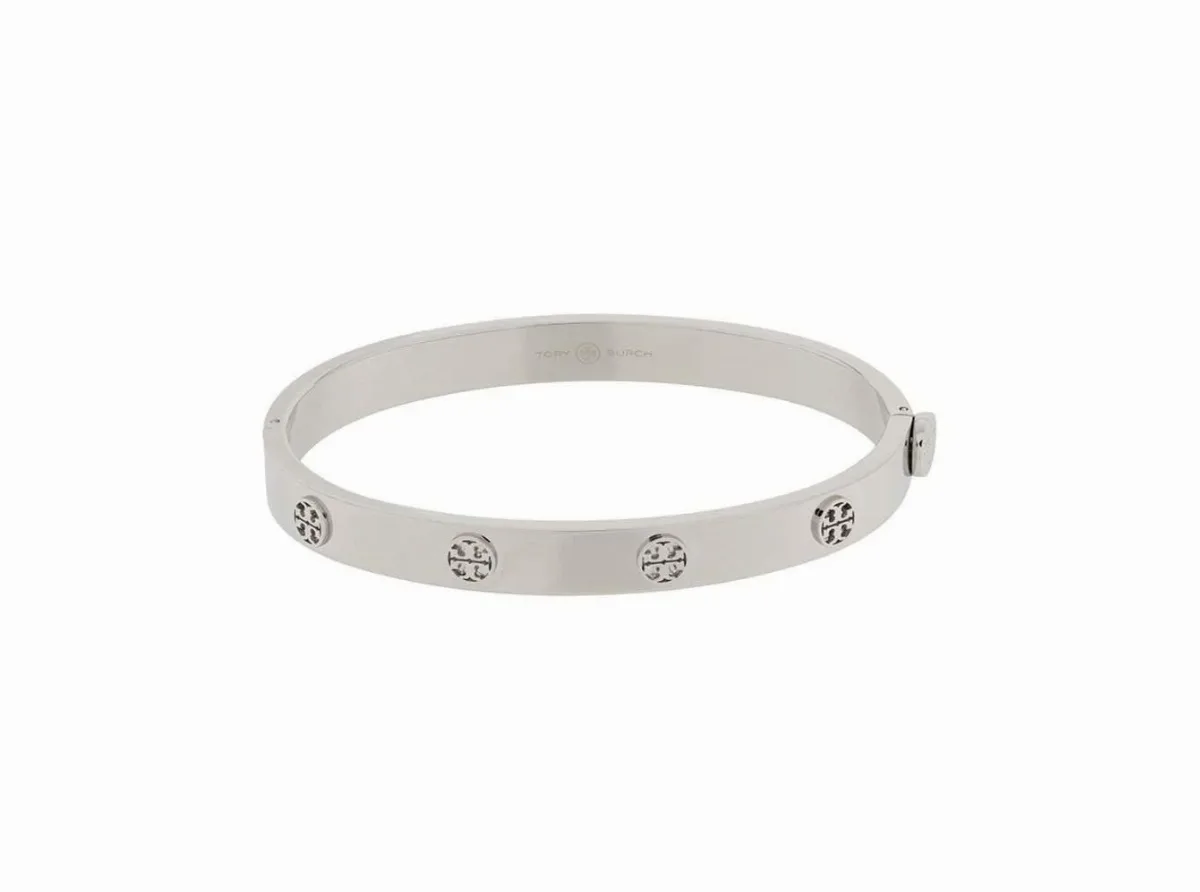 Engraved Logo Stainless Steel Bracelet by TORY BURCH