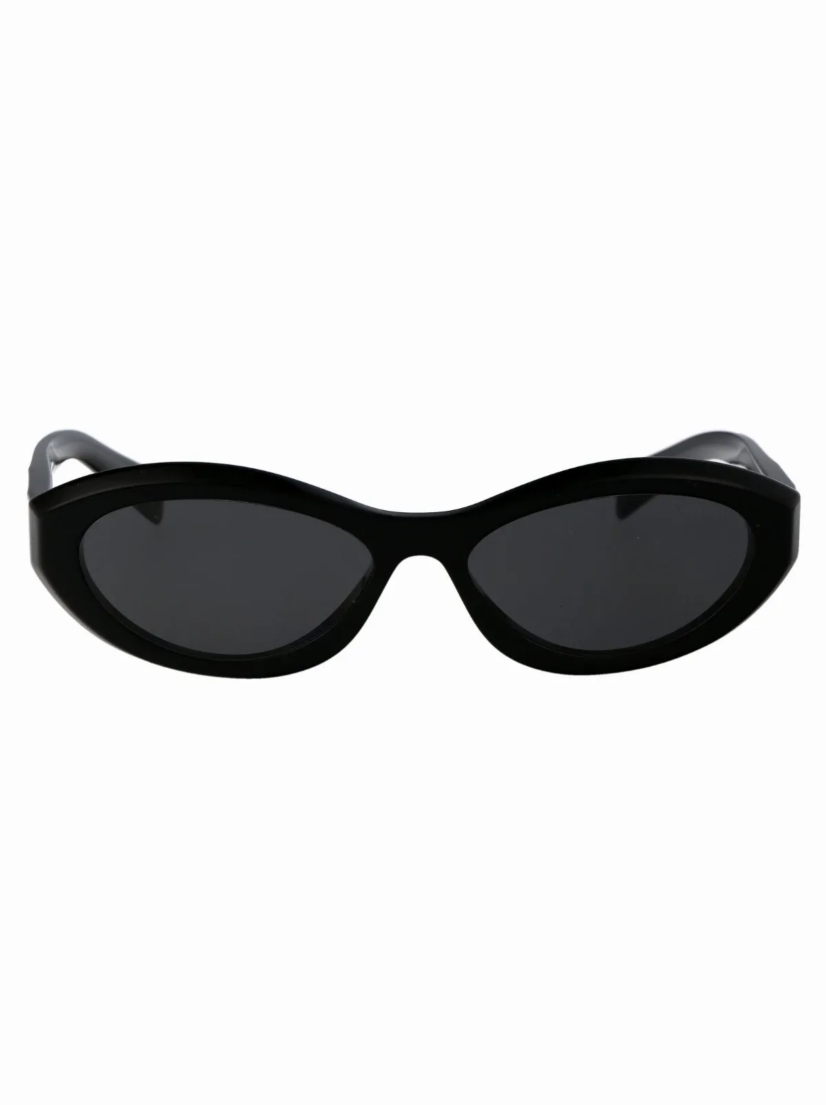0PR Polished Black Acetate Sunglasses by Prada