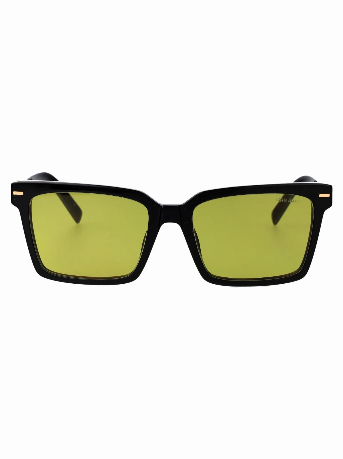 0MU Yellow-Tinted Acetate Sunglasses by Miu Miu