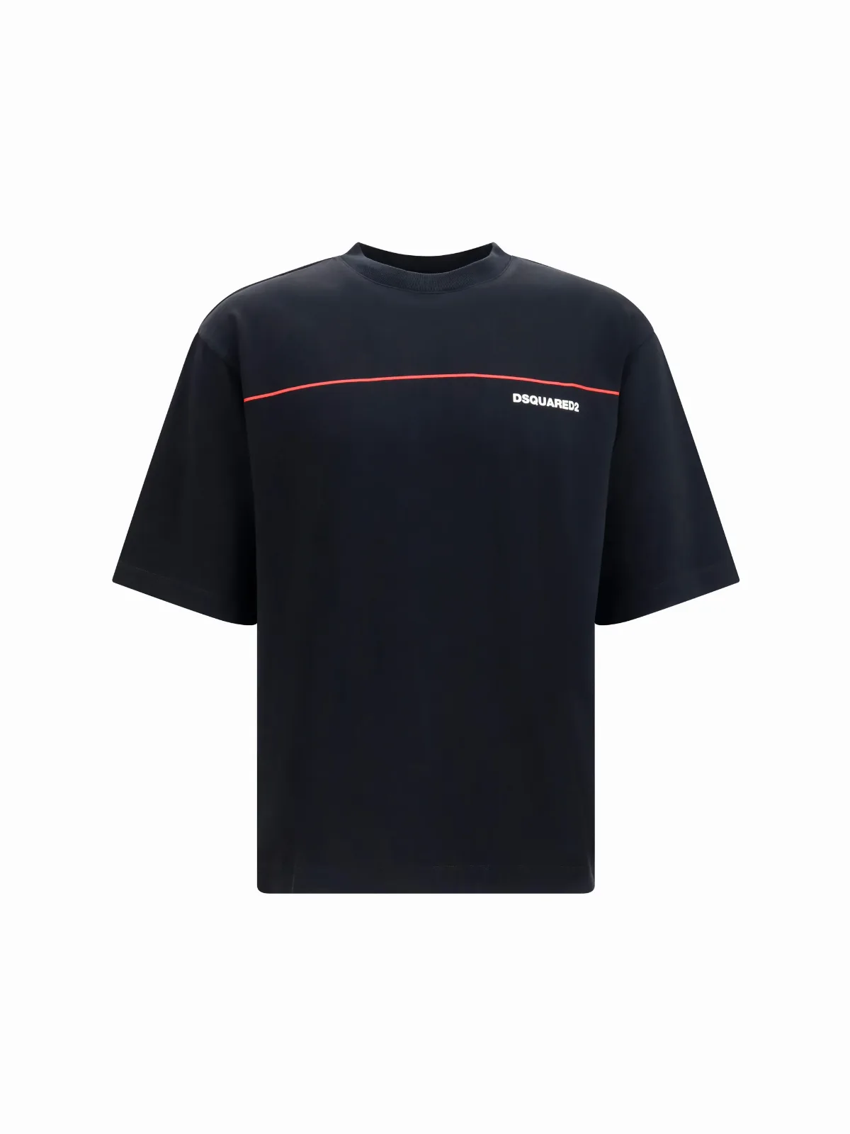 Stripe-Logo Cotton T-Shirt by Dsquared2