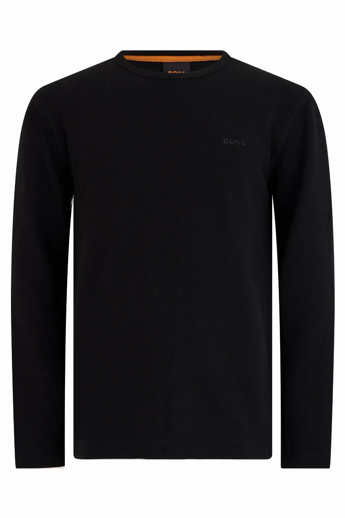 Ribbed Cotton Blend Long-Sleeve T-Shirt by Hugo Boss