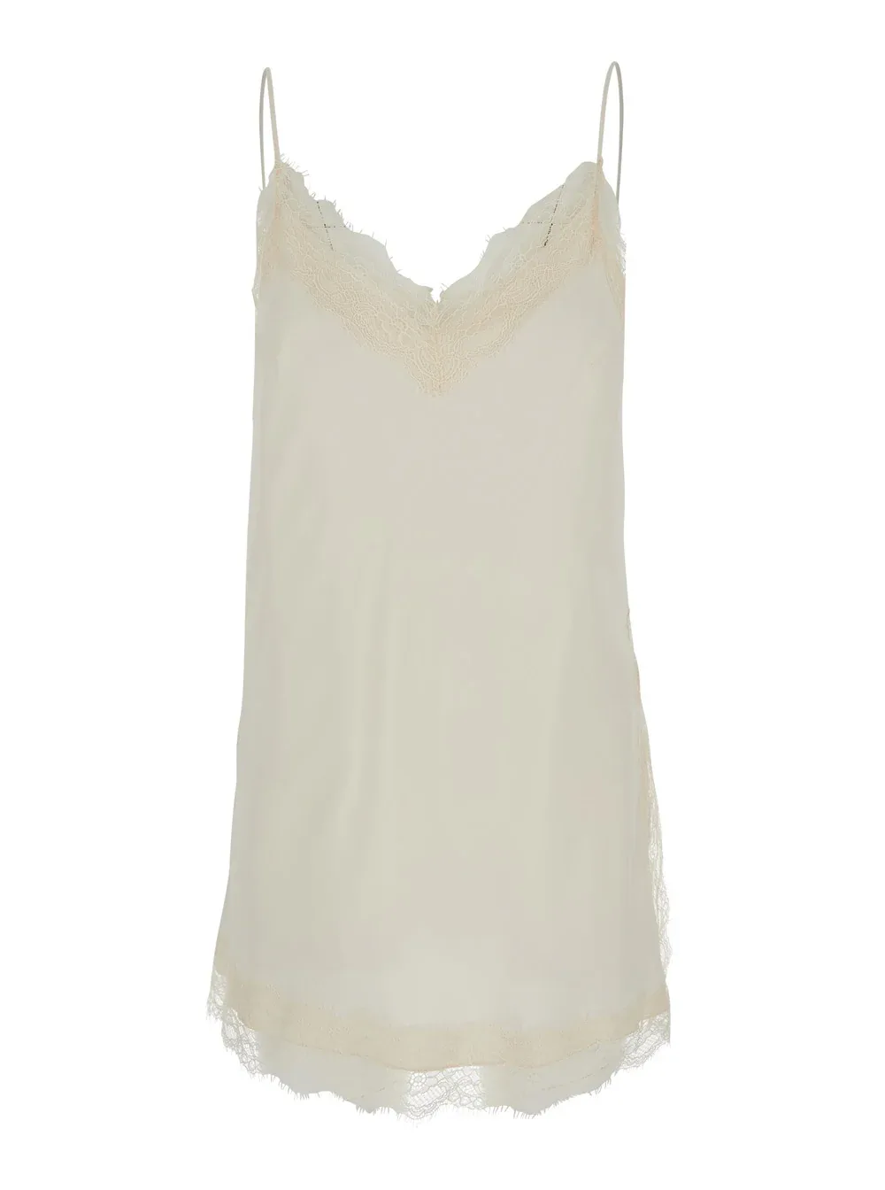 Lace-Trimmed Viscose Tank Top by RóHe
