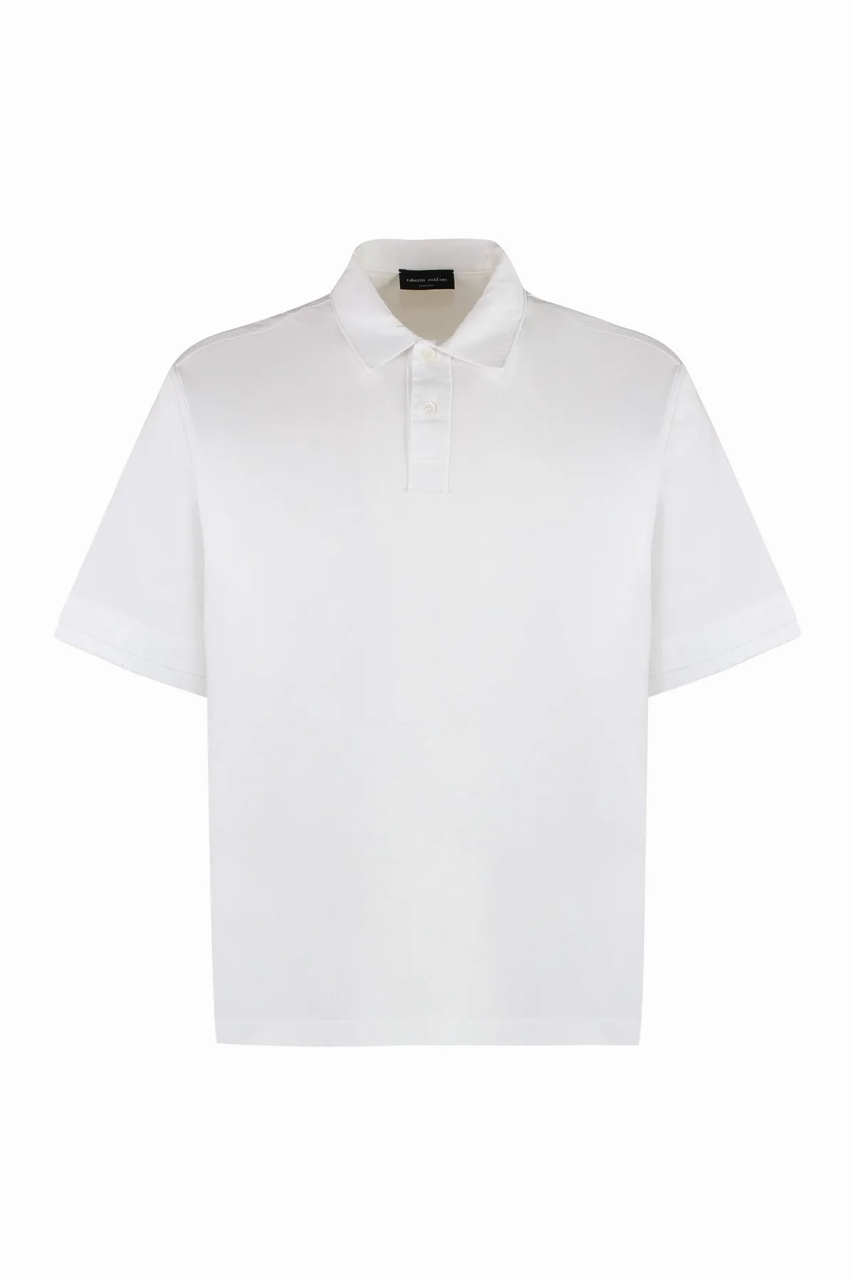 Short Sleeve Cotton Polo Shirt by Roberto Collina