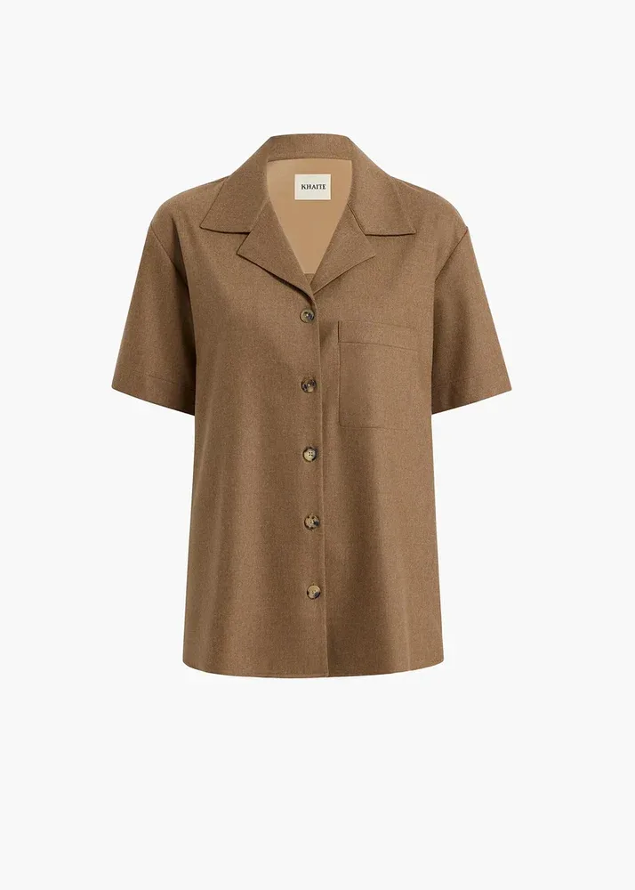 Wool-Blend Button-Front Overshirt by Khaite