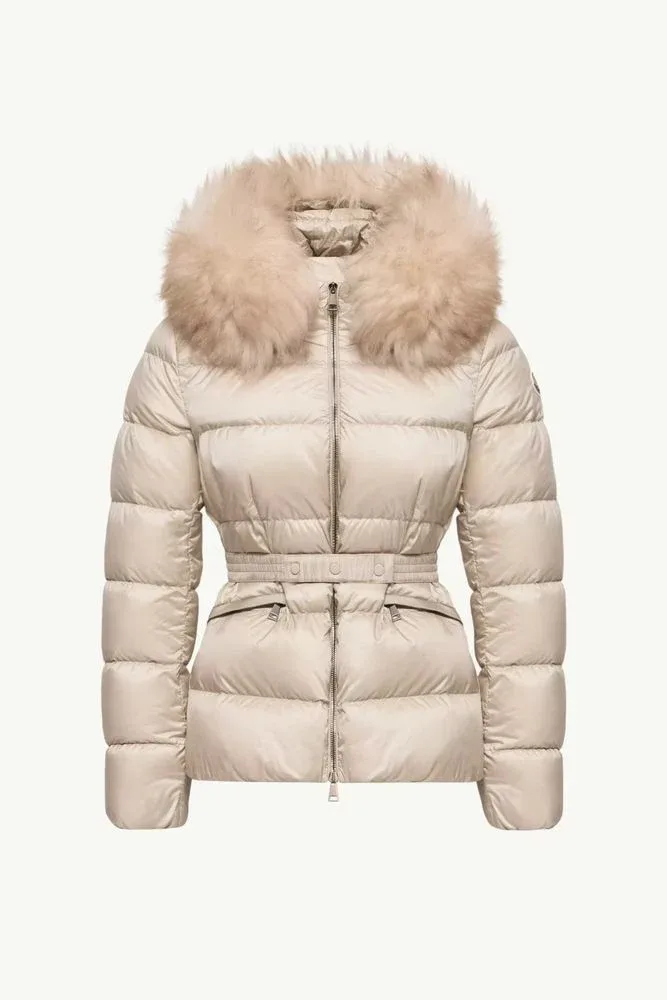 Fur-Trimmed Quilted Down Jacket by Moncler