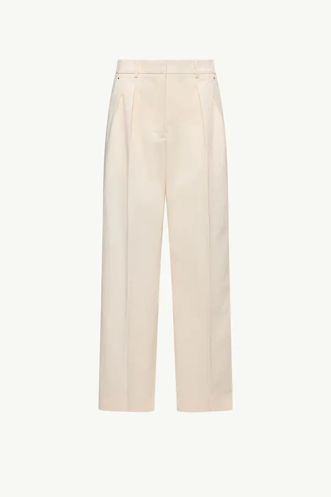 Pleated Wide-Leg Trousers by Moncler