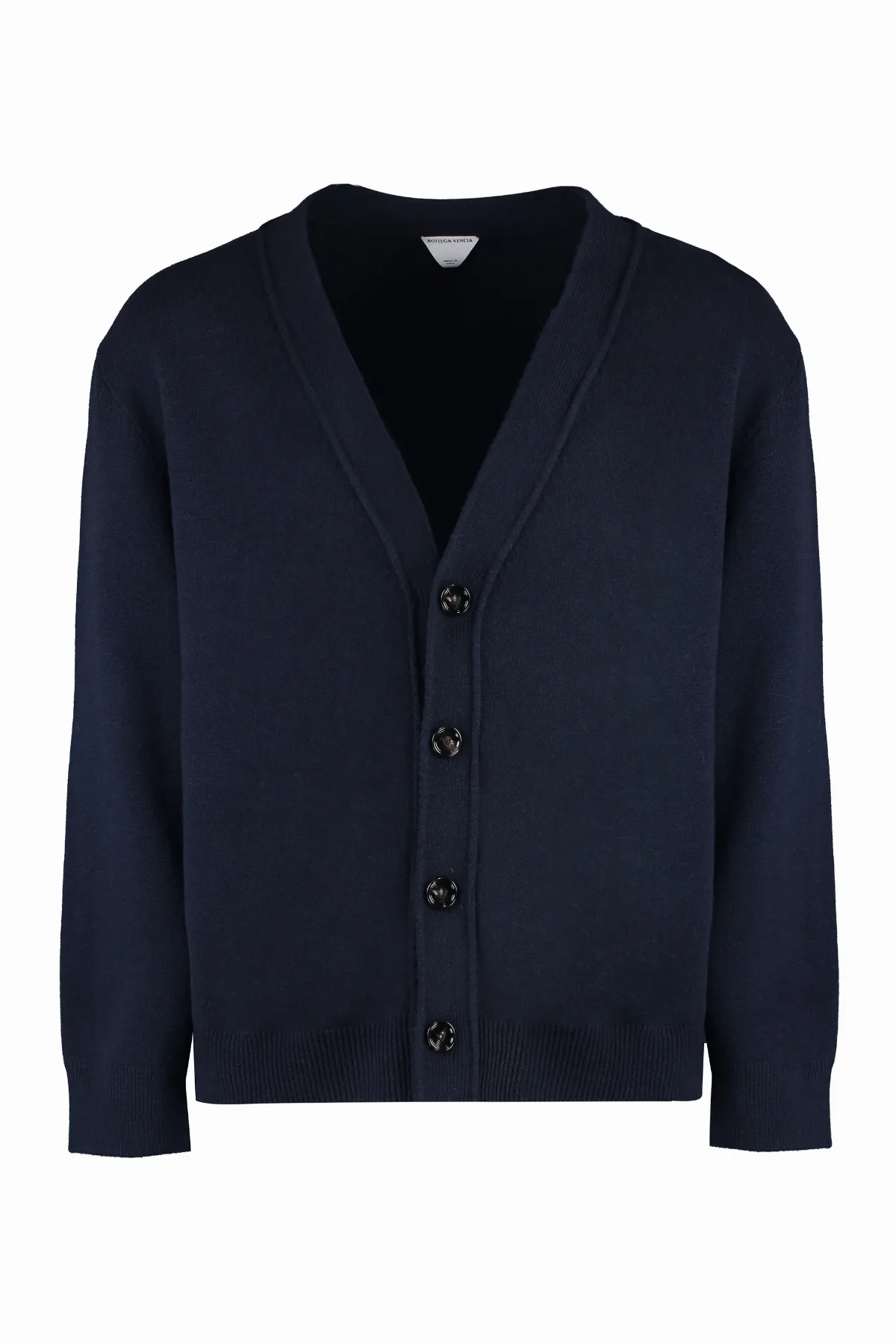 Cashmere with Leather Details Cardigan by Bottega Veneta