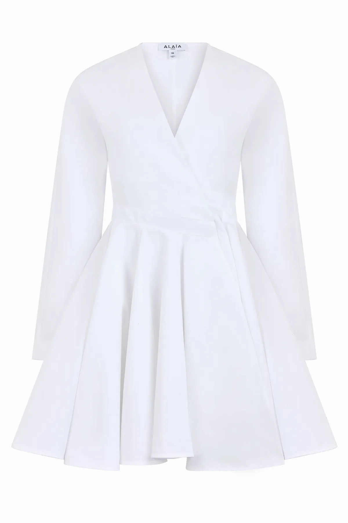 Cotton Wrap Dress with Flared Skirt by alaia