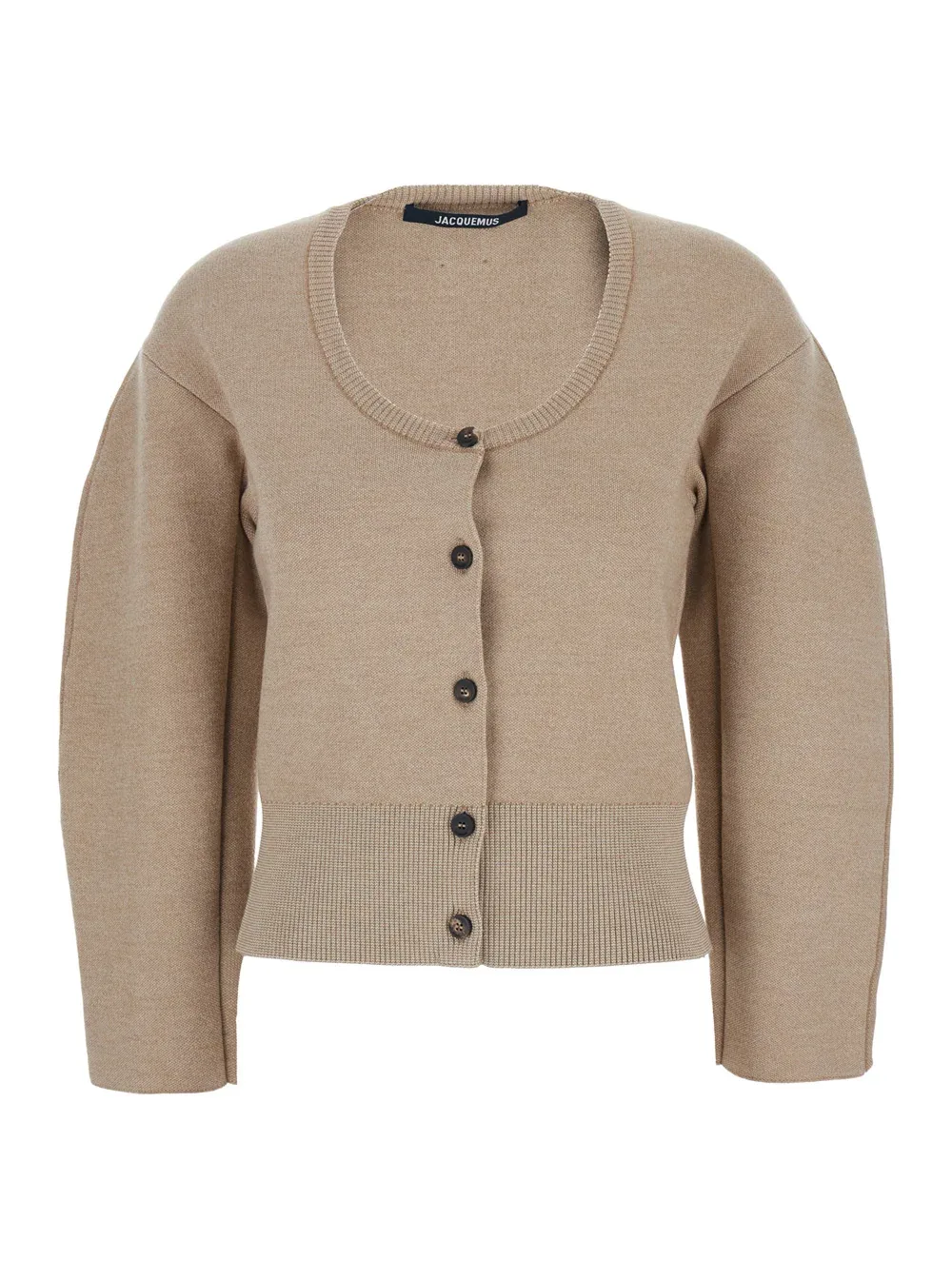 Wool Blend Ribbed Cardigan by Jacquemus