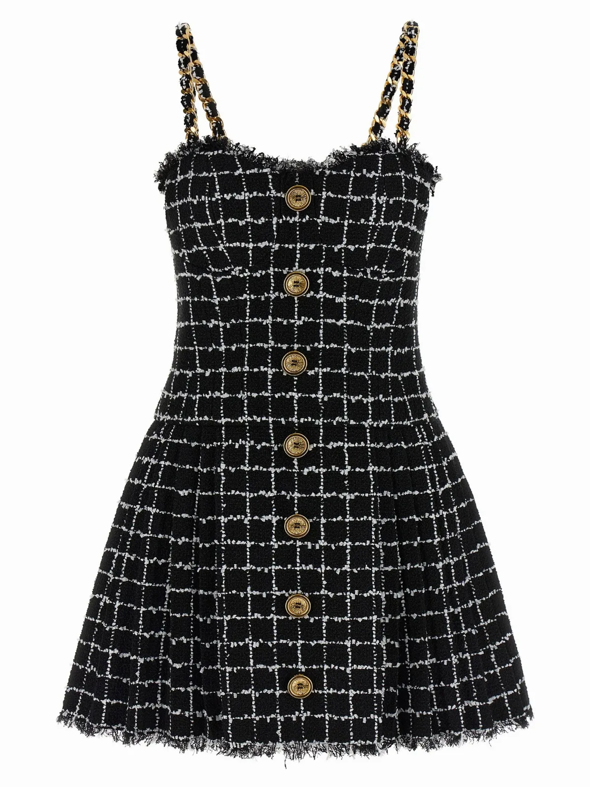 Check Tweed Dress by Balmain