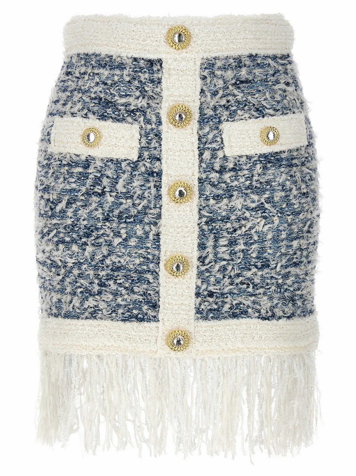 Fringed Tweed Skirt by Balmain