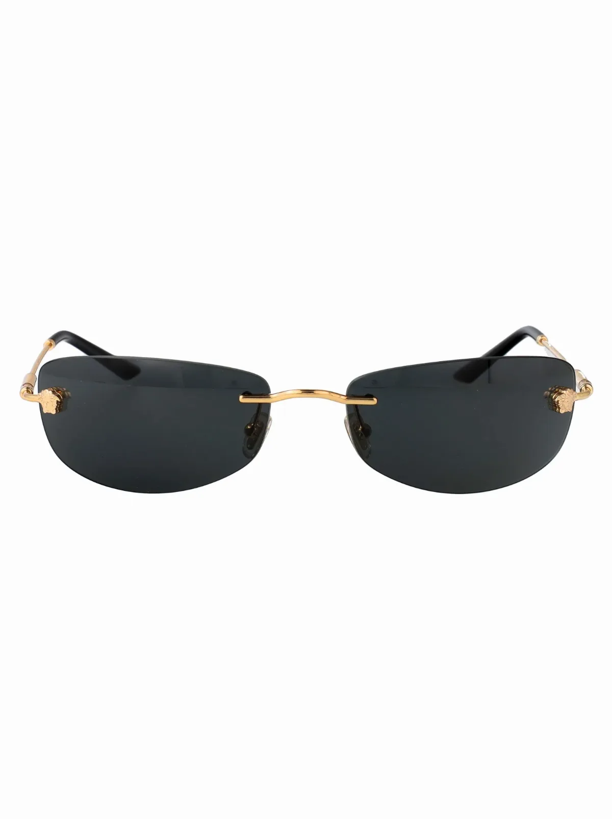 0VE2279 Gold Metal Rimless Sunglasses by Versace
