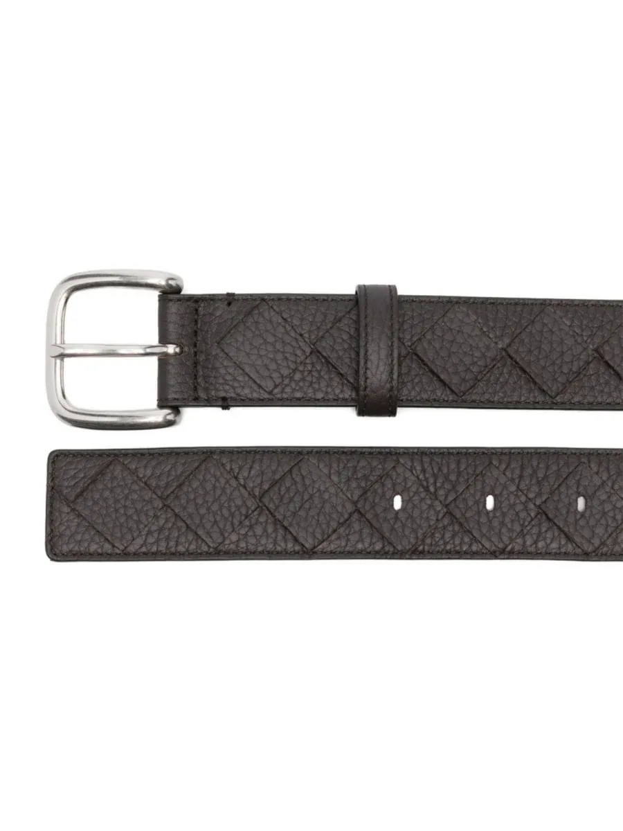 Woven Calf Leather Belt by Bottega Veneta