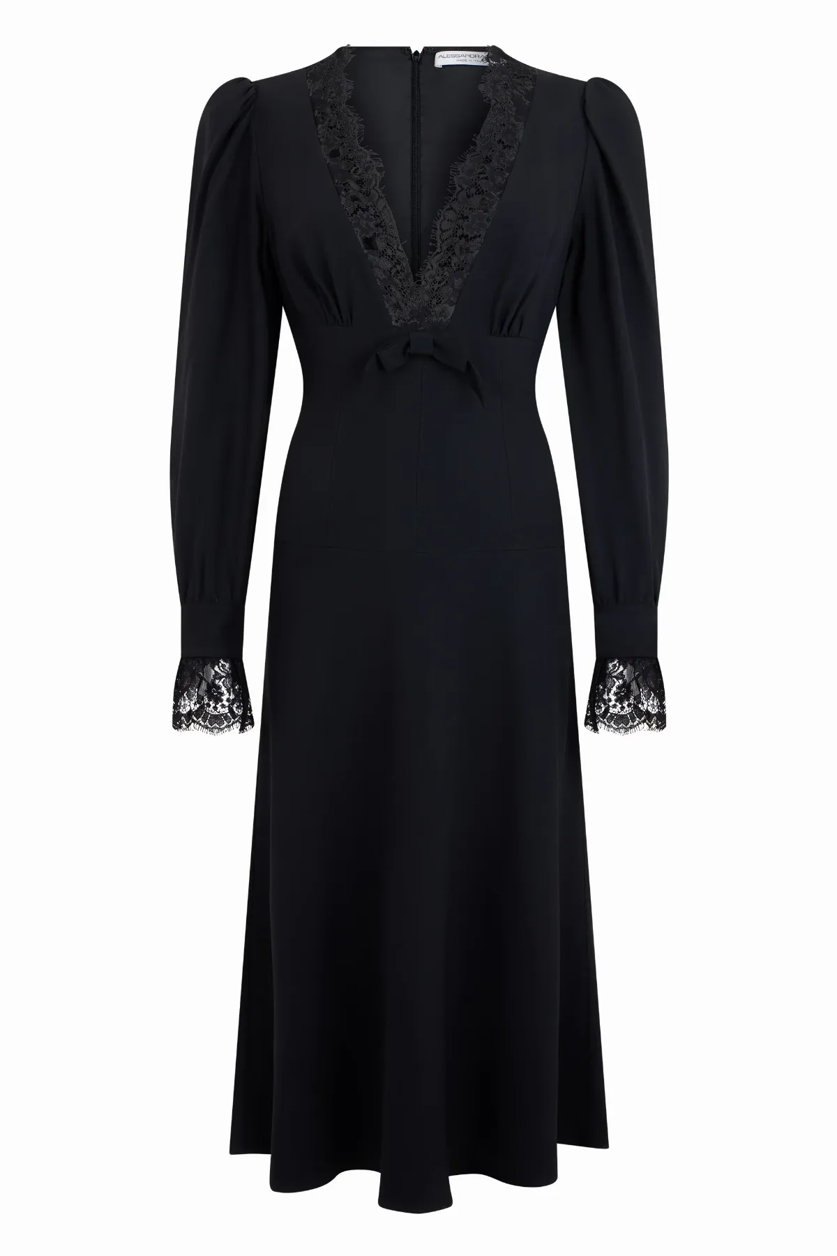 Lace-Trimmed Cotton Midi Dress by Alessandra Rich