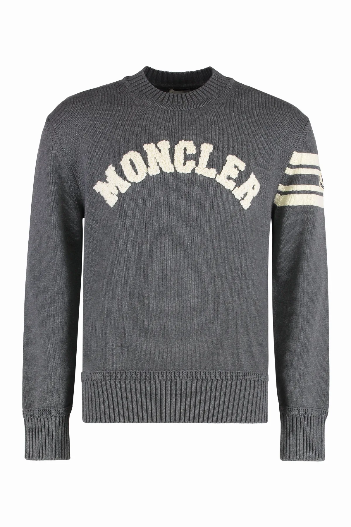 Logo-Embroidered Cotton Sweater by Moncler
