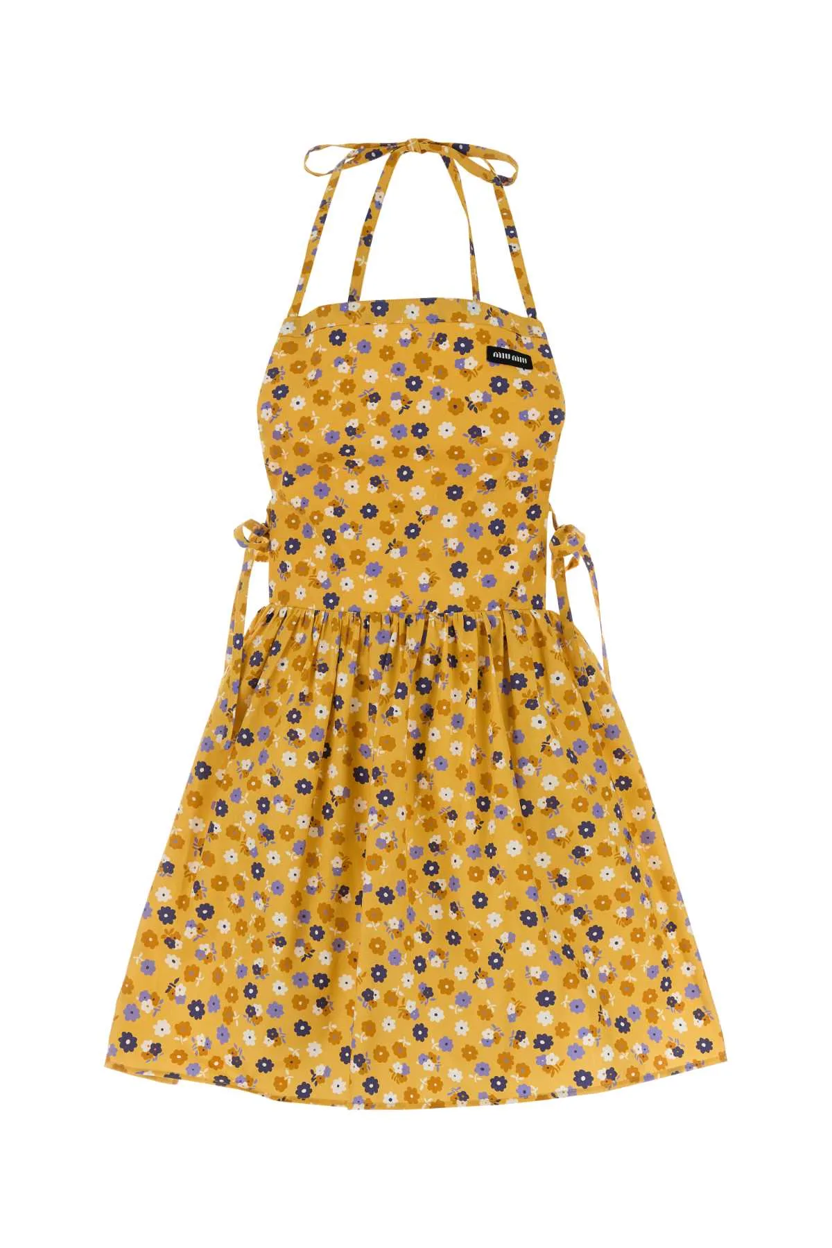Floral-Print Poplin Mini Dress by Miu Miu