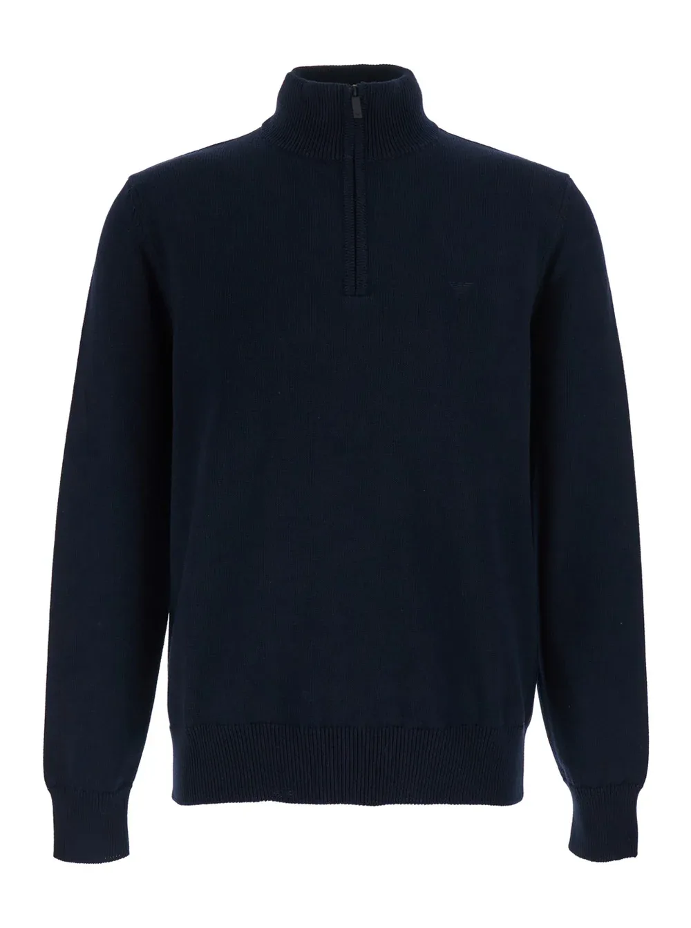 Half-Zip Cotton Sweater by Emporio Armani