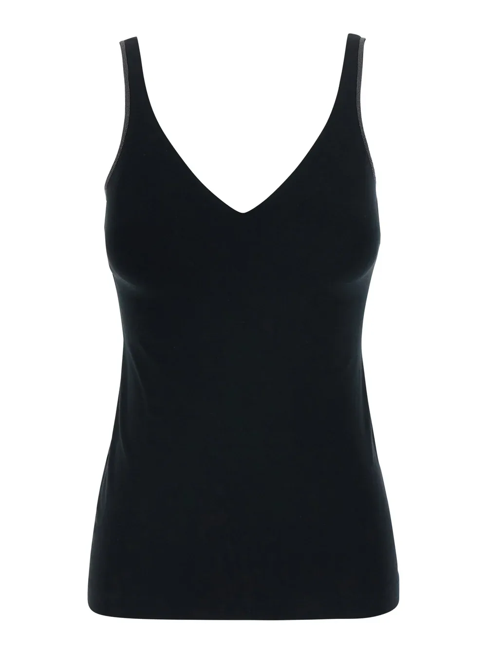 Cotton V-Neck Tank Top by BRUNELLO CUCINELLI