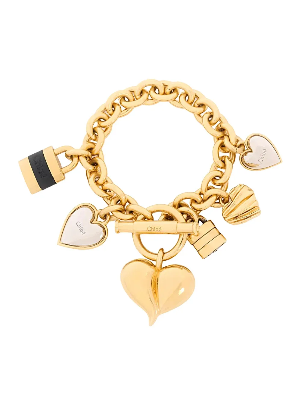 Padlock and Heart Pendant Charm Bracelet by Chloé