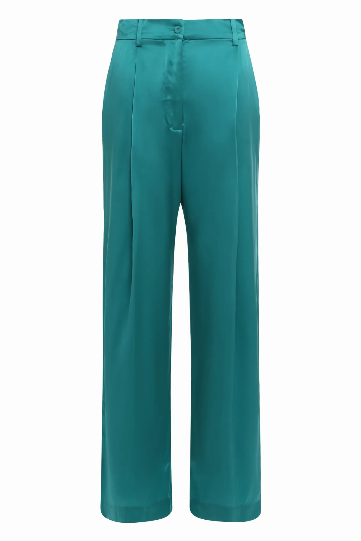 Wide-Leg Silk Trousers by Sablyn