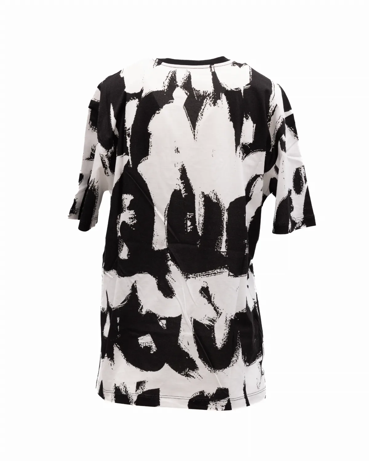 Abstract Print Cotton T-Shirt by alexander mcqueen