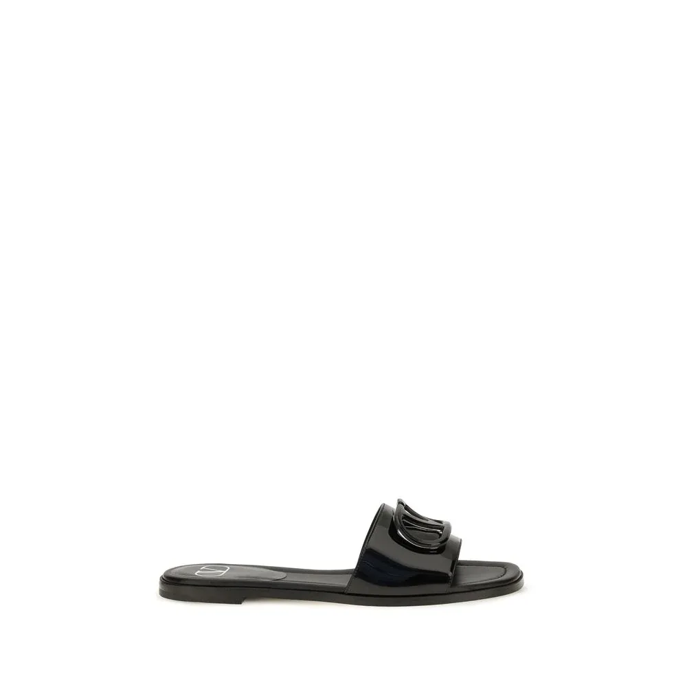 VLogo Patent Leather Sandal by Valentino Garavani