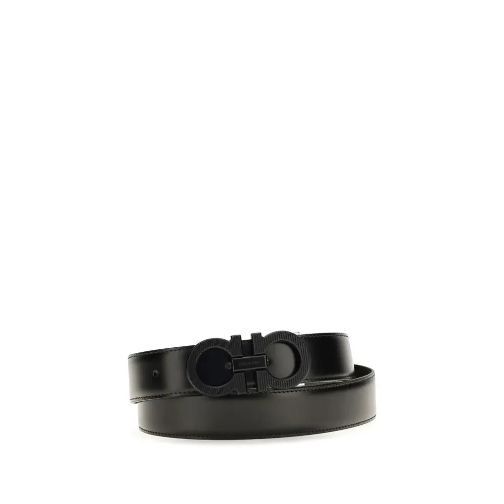 Gancini-Buckle Calf Leather Belt by Ferragamo