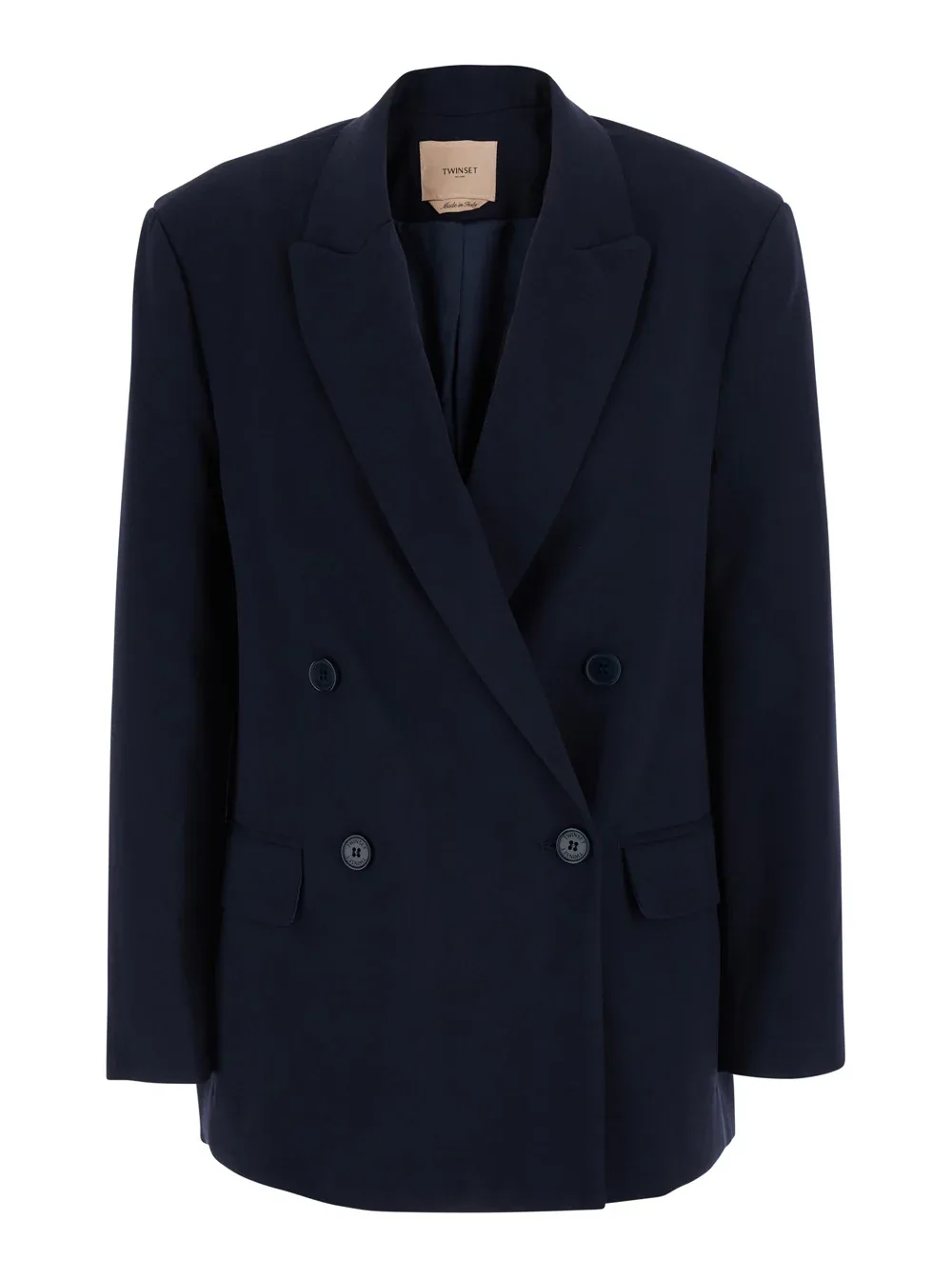 Double-Breasted Technical Fabric Blazer by Twinset