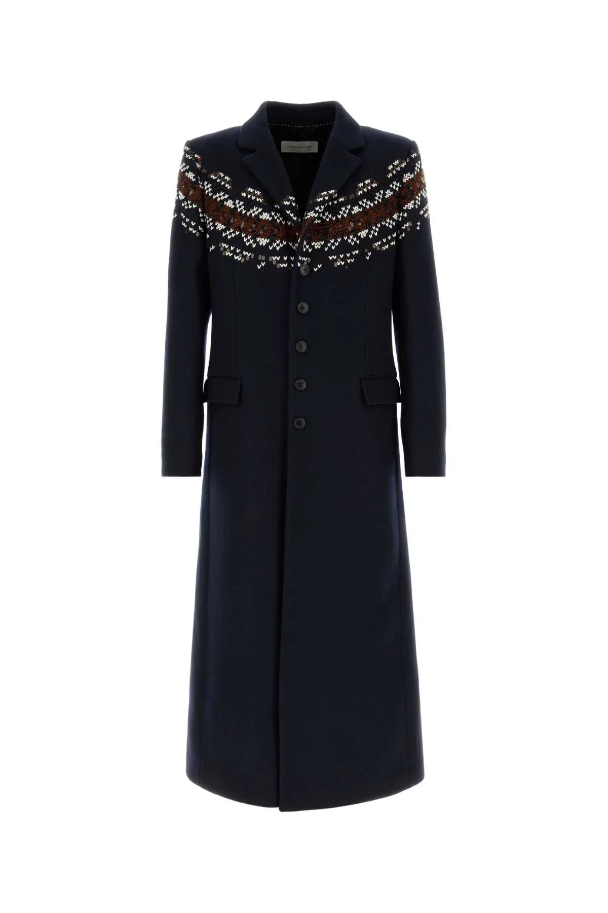 Intarsia Wool-Blend Coat by Dries Van Noten