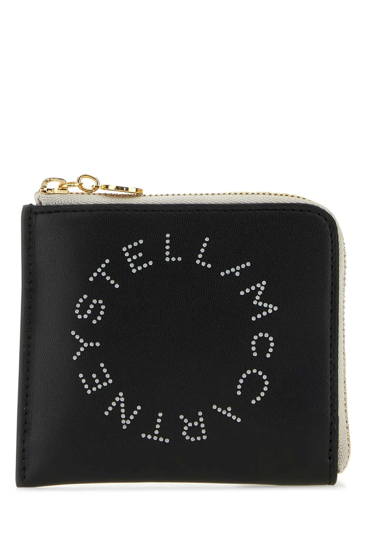Stud-Embellished Two-Tone Card Holder by Stella Mccartney