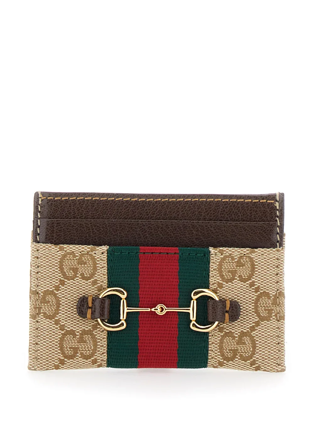Horsebit & Web Stripe Card Case by Gucci