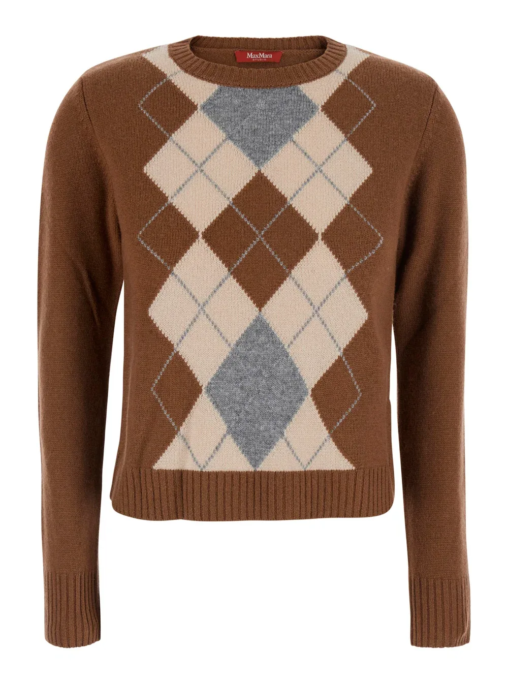 Argyle Wool-Cashmere Sweater by Max Mara