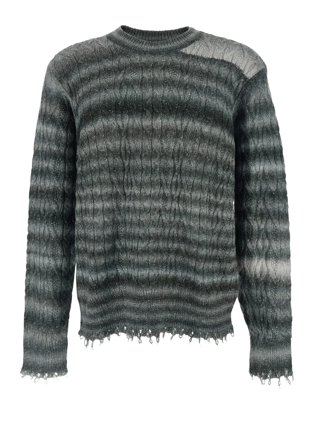 Fringe-Trimmed Striped Sweater by Won Hundred