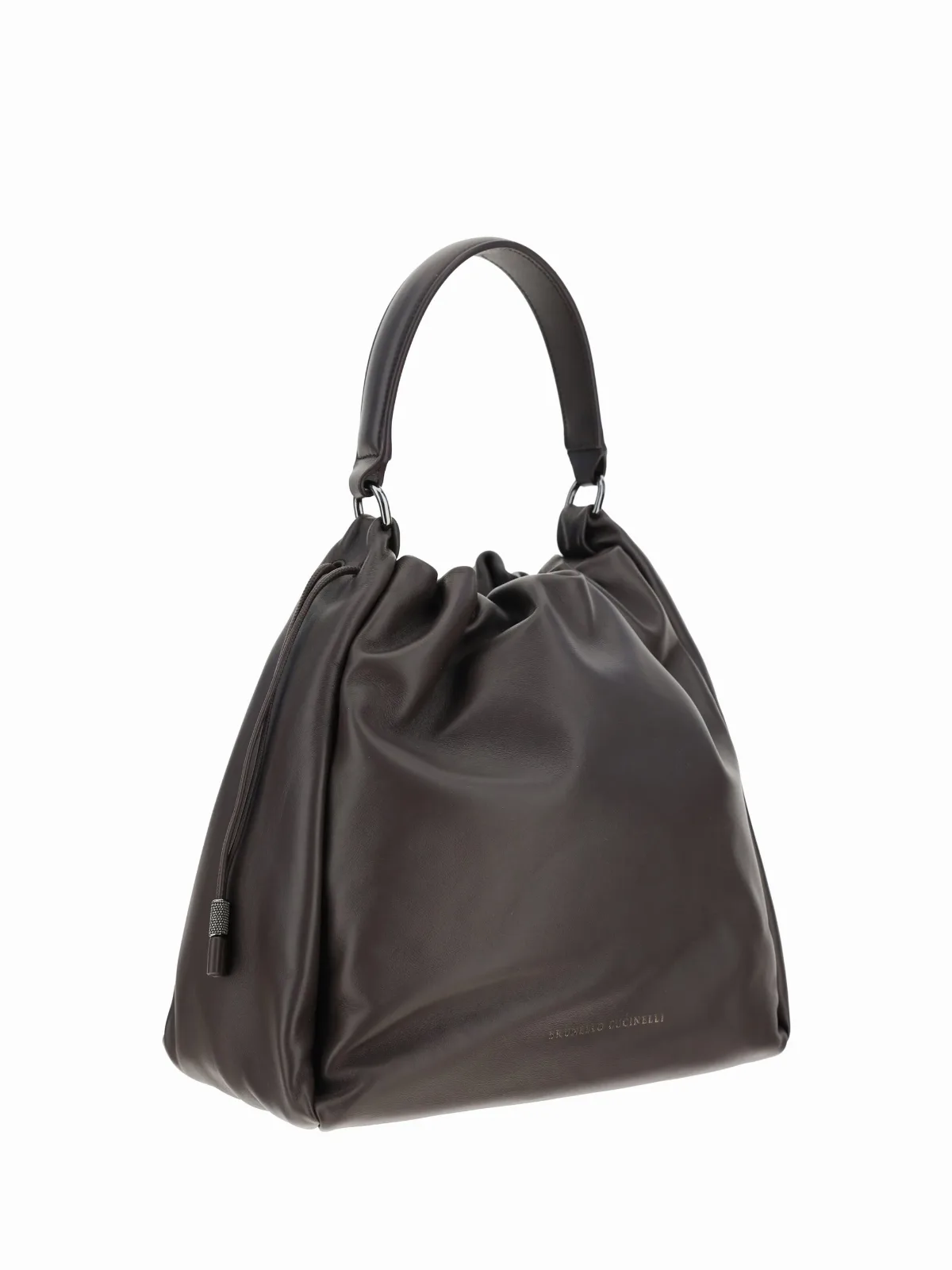 Calf Leather Drawstring Shoulder Bag by BRUNELLO CUCINELLI