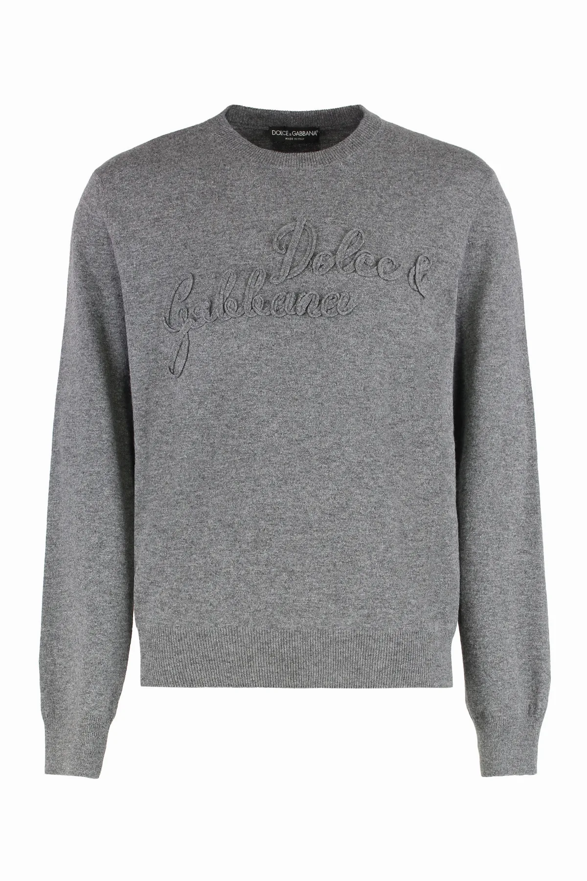 Virgin Wool Crew-Neck Sweater by Dolce & Gabbana