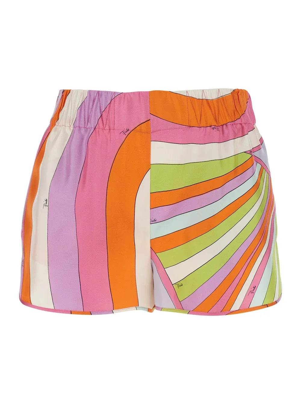 Geometric Print Silk Shorts by EMILIO PUCCI