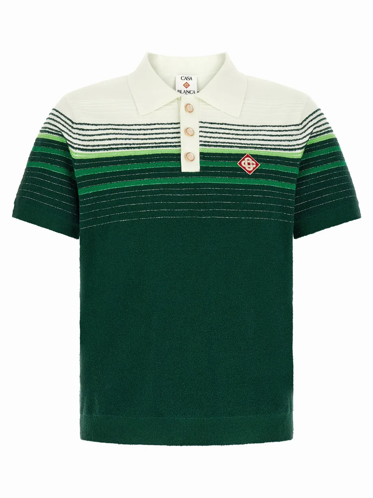 Bouclé Stripe Polo Shirt by Casablanca