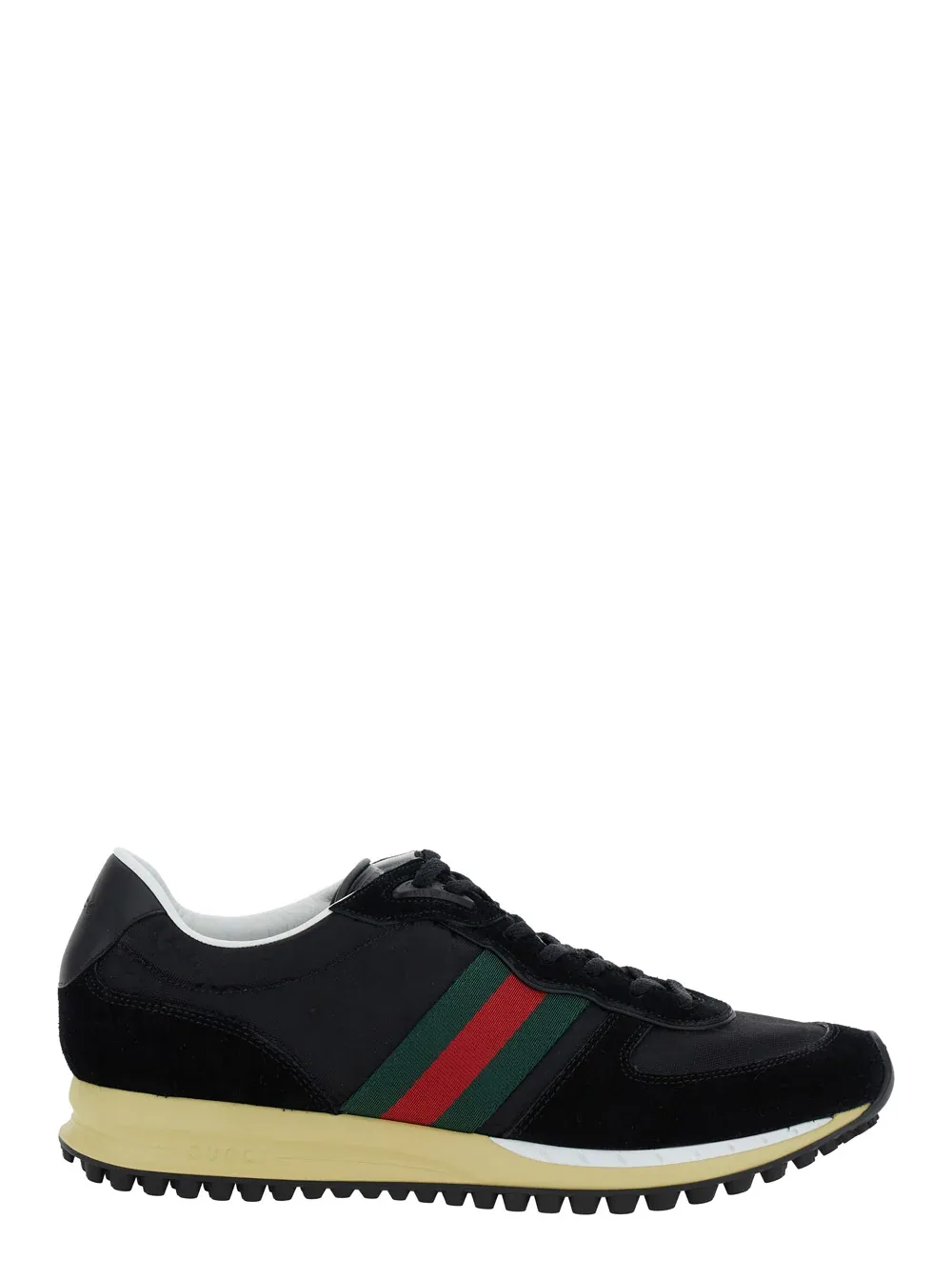 Web-Stripe Low-Top Calf Sneaker by Gucci