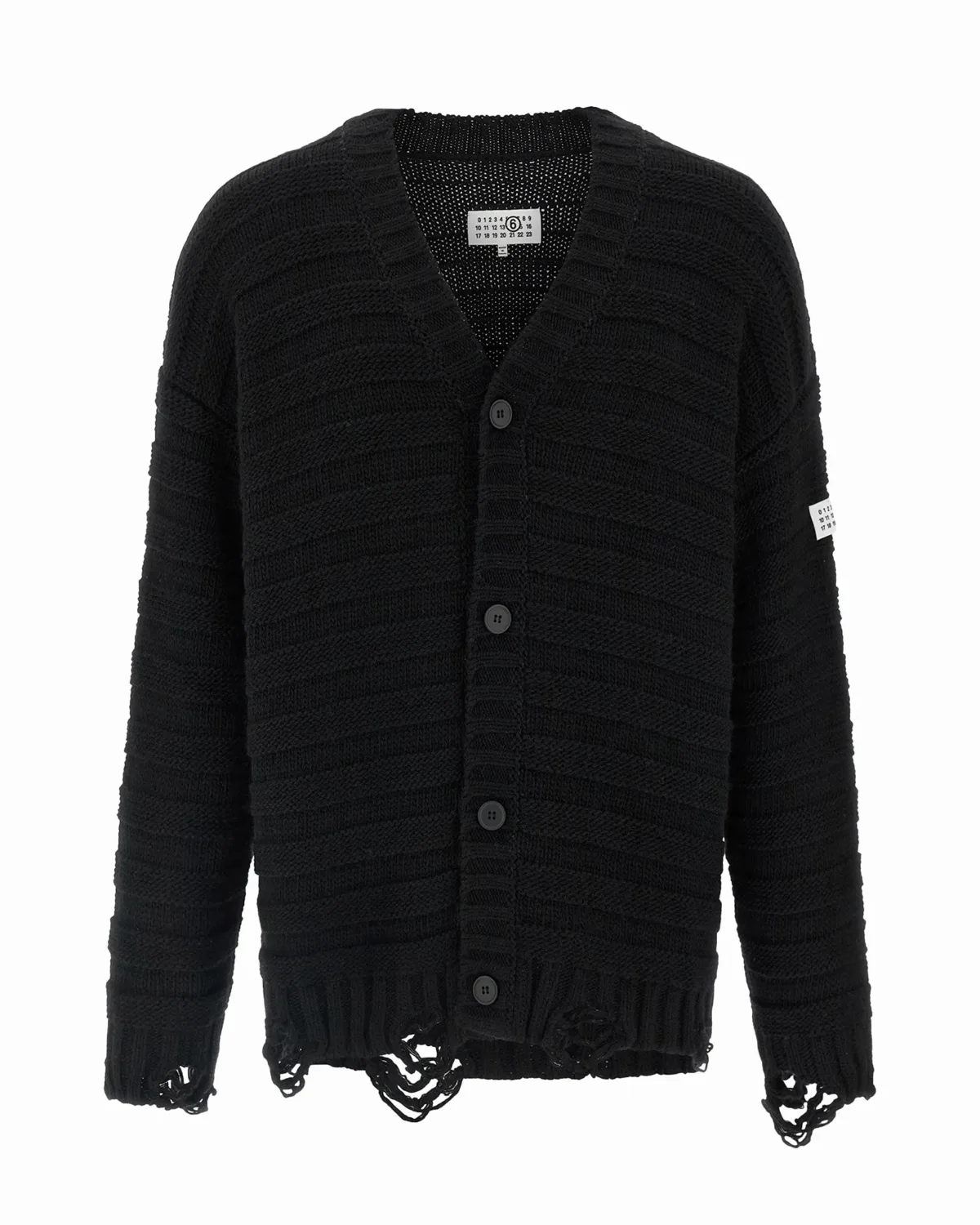 Destroyed Virgin Wool Cardigan by MM6 Maison Margiela
