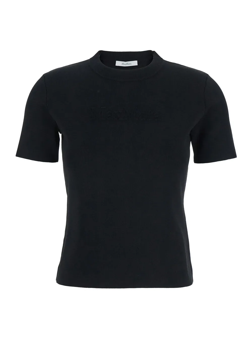 Embroidered Logo Viscose T-Shirt by Max Mara