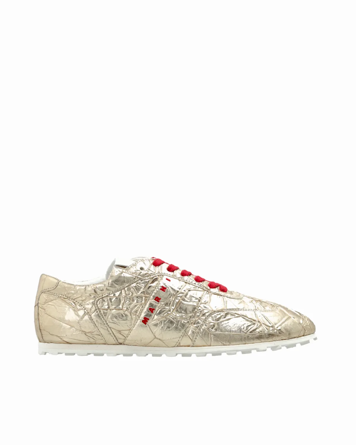 Crinkled Metallic Sneaker by Marni