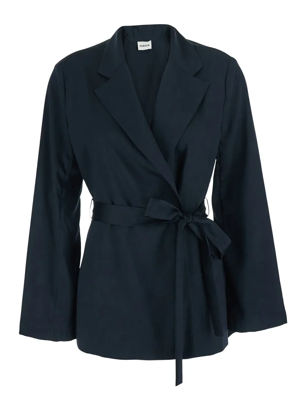 Wrap-Front Twill Blazer by P.A.R.O.S.H.