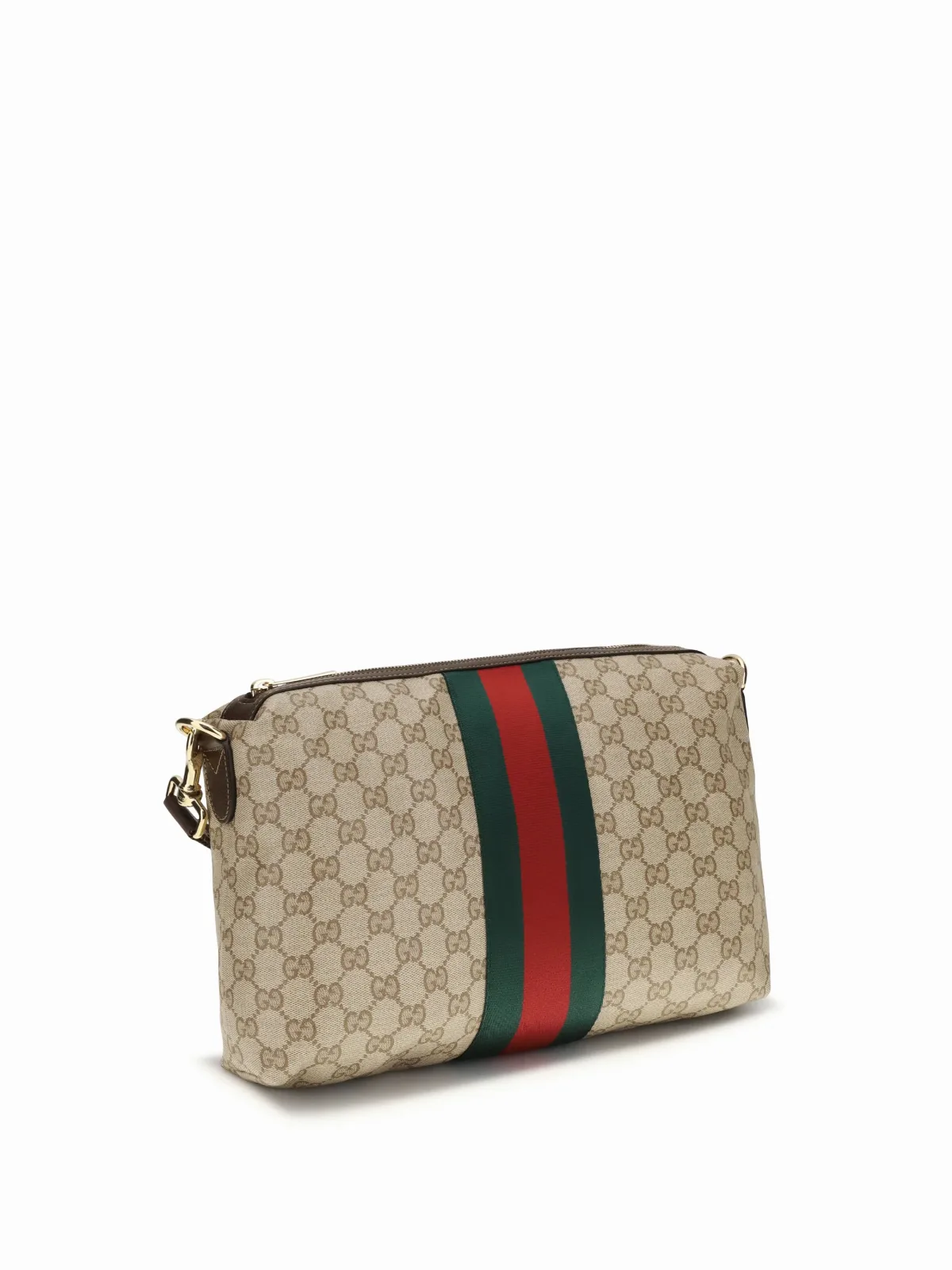 Coated GG Canvas Web Stripe Shoulder Bag by Gucci