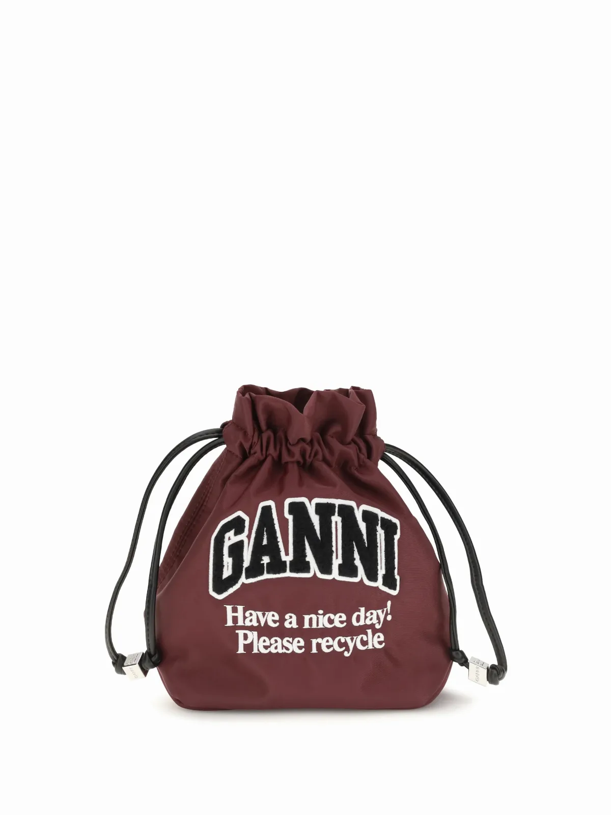 Nylon Drawstring Pouch Mini Bag by Ganni