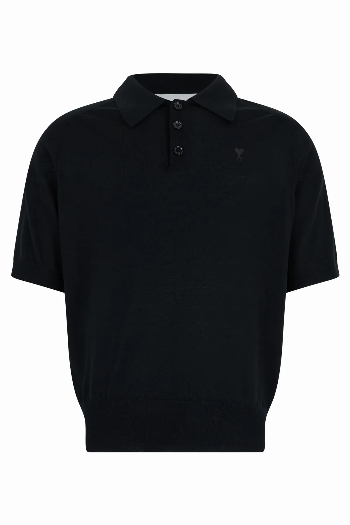 Short-Sleeve Wool Polo by AMI Paris