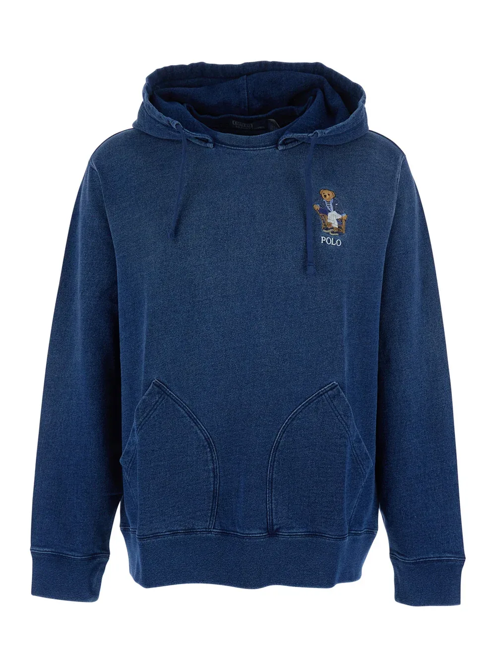 Denim-Effect Cotton Hoodie Sweatshirt by Polo Ralph Lauren
