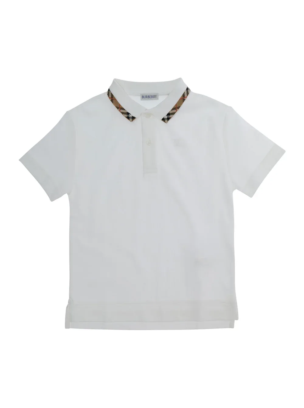 Check-Collar Cotton Polo Shirt by Burberry