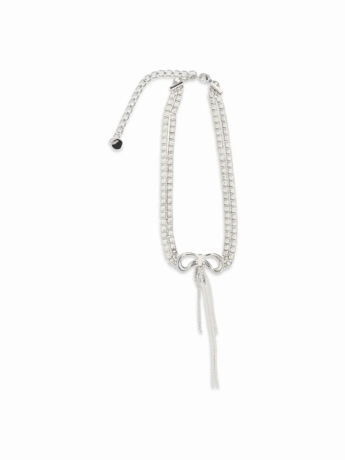 Crystal Double Bow Choker Necklace by Self-Portrait